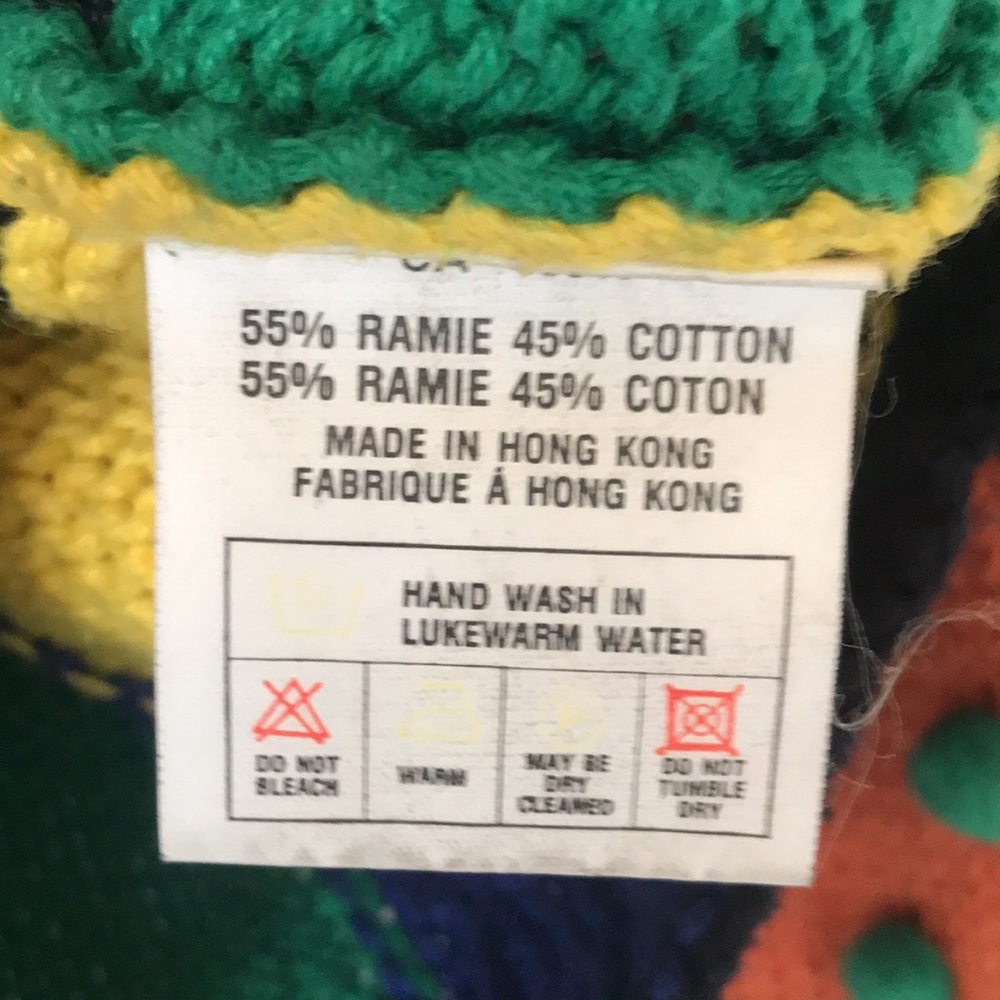 Vintage Fun sport cotton ramie colour block cardigan - Picture 9 of 9